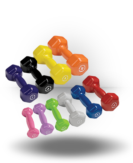 Body solid rubber 2024 hex dumbbell set